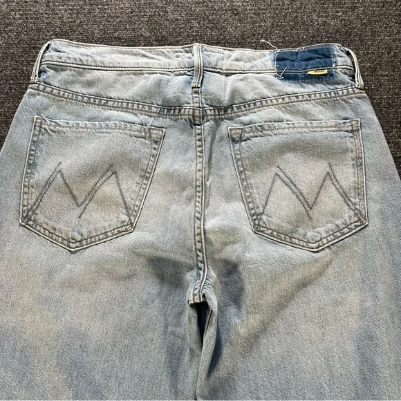 MOTHER Superior The Undercover Wide Leg Jeans Unripped Blue Wash Size 29 USA EUC - Picture 9 of 10
